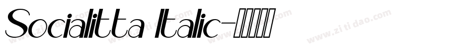 Socialitta Italic字体转换